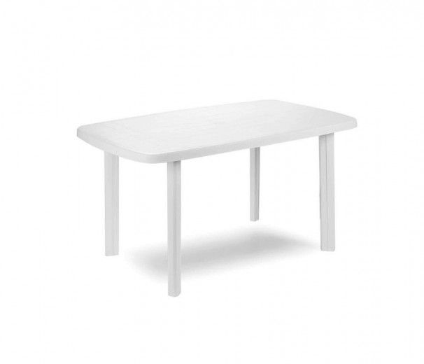 Table rectangle en plastique blanche 137 x 85 cm